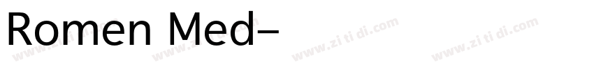 Romen Med字体转换